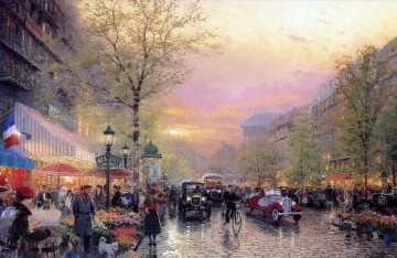 man spade suburb paris Painting - Paris City Of Lights Thomas Kinkade